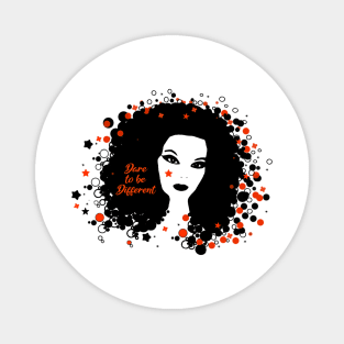 Dare to be different vector girl Magnet